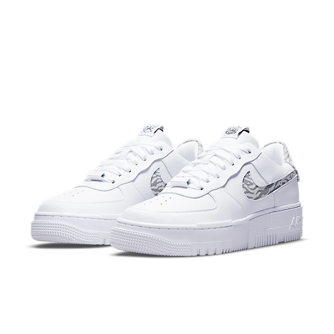 Nike Air Force 1 Low Pixel SE White Zebra, White/Particle Grey-Summit White (DH9632-100)
