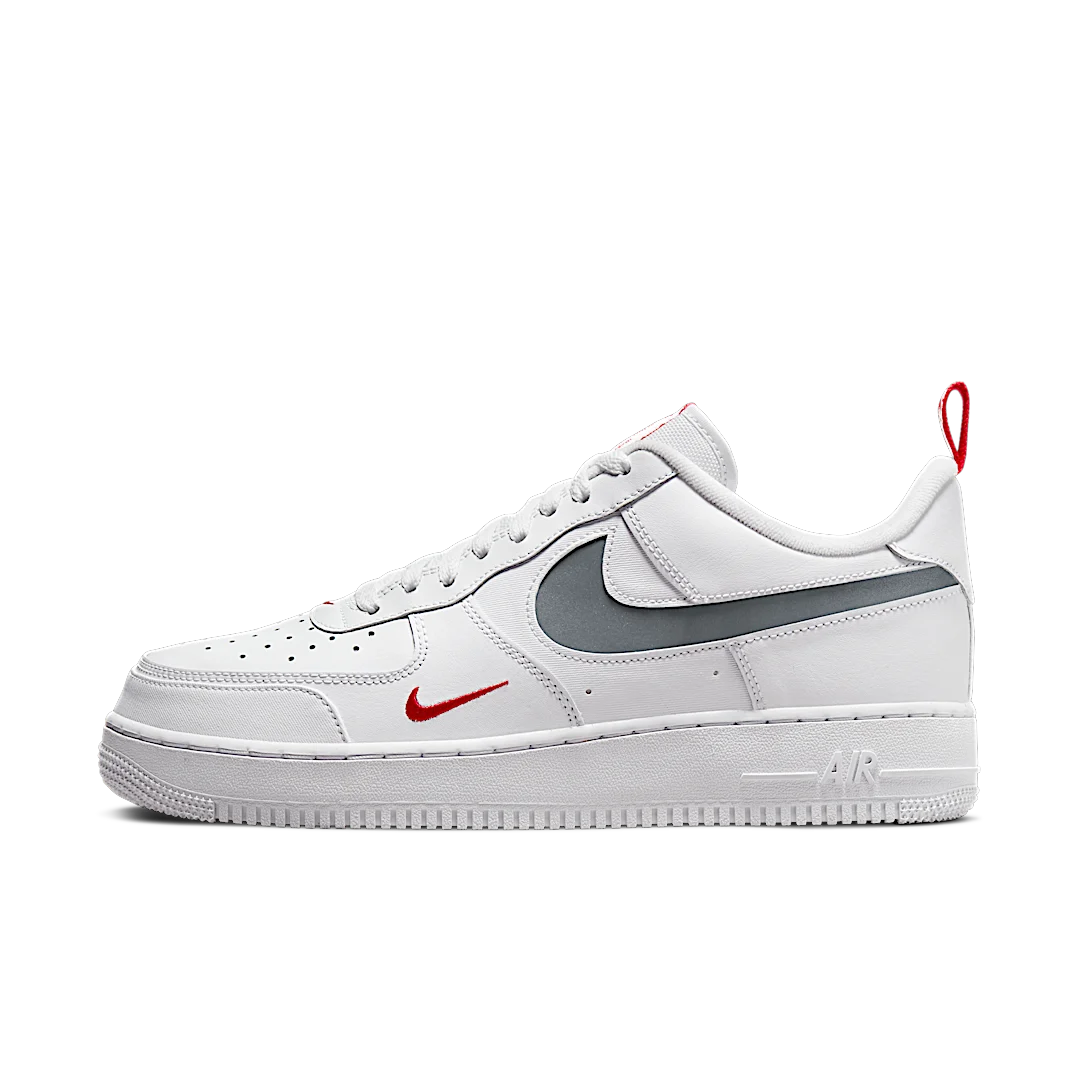 Nike Air Force 1 Low Reflective Swoosh White University Red, White/University Red/Reflective Silver (DO6709-100)