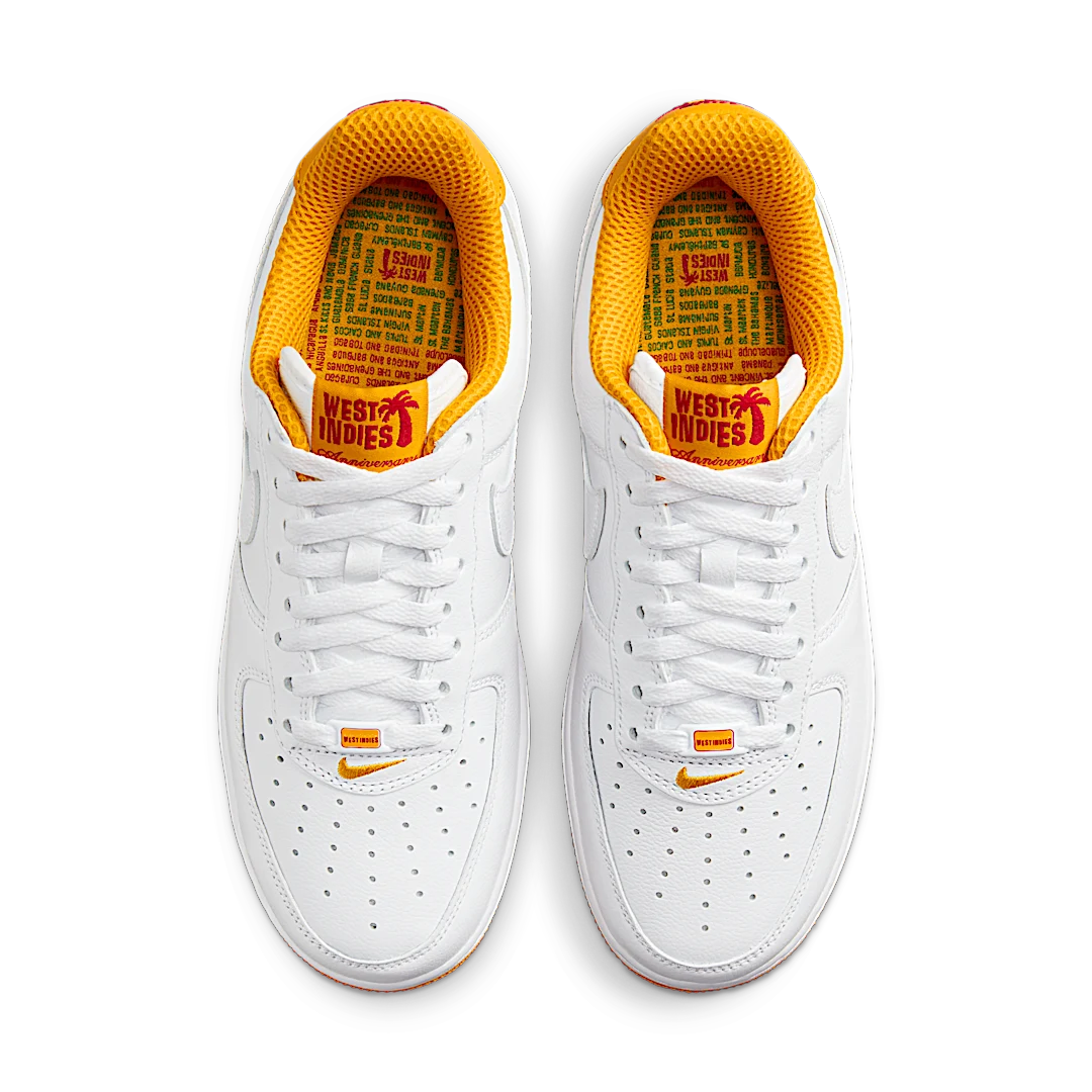 Nike Air Force 1 Low Retro QS West Indies (2023), White/White-University Gold (DX1156-101)