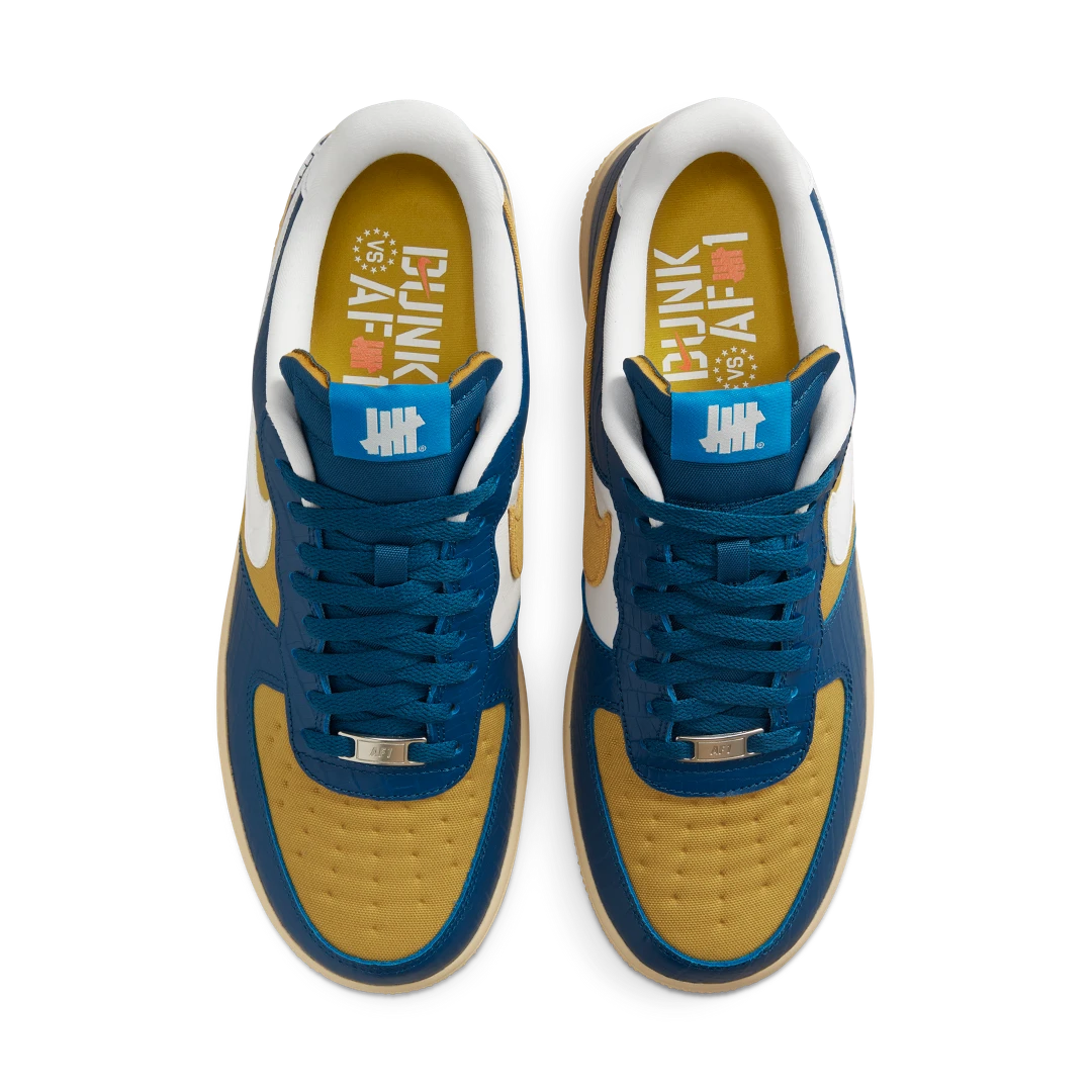 Nike Air Force 1 Low SP Undefeated 5 On It Blue Yellow Croc, Court Blue/White-Goldtone (DM8462-400)