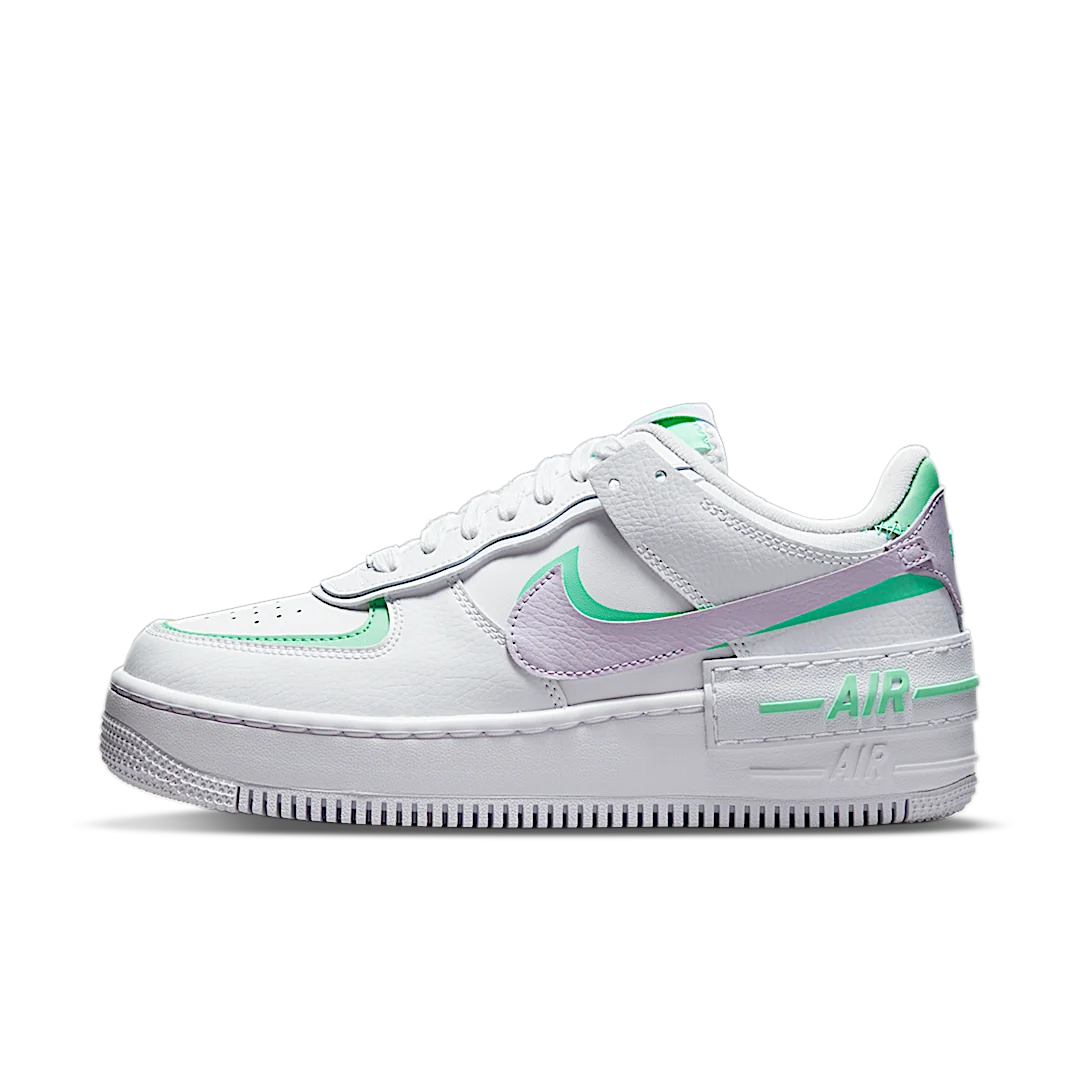 Nike Air Force 1 Low Shadow Infinite Lilac Football Grey, White/Football Grey-Green Glow-Infinite Lilac (CU8591-103)