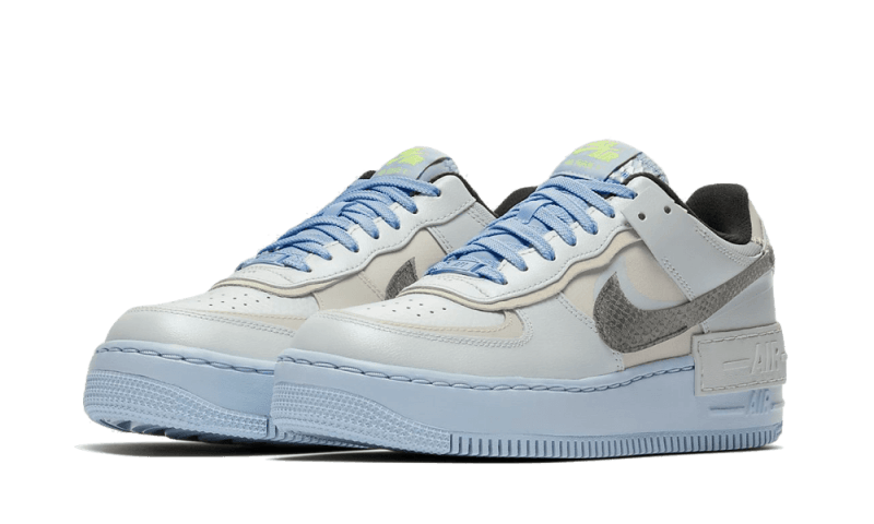 Nike Air Force 1 Low Shadow Pure Platinum Snakeskin Blue