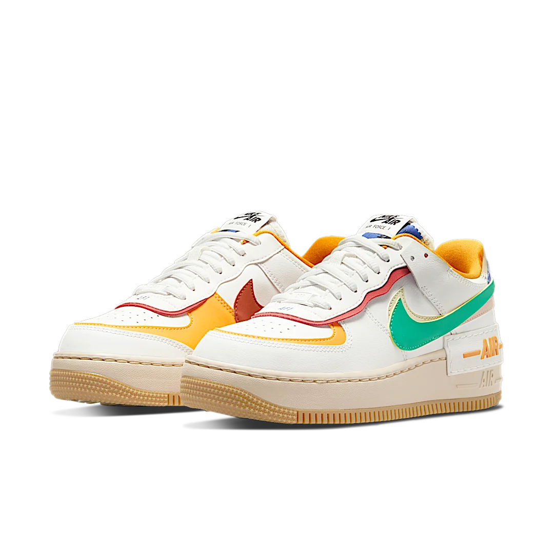 Nike Air Force 1 Low Shadow Summit White Neptune Green, Summit White/Yellow Ocher/Lapis/Neptune Green (CI0919-118)
