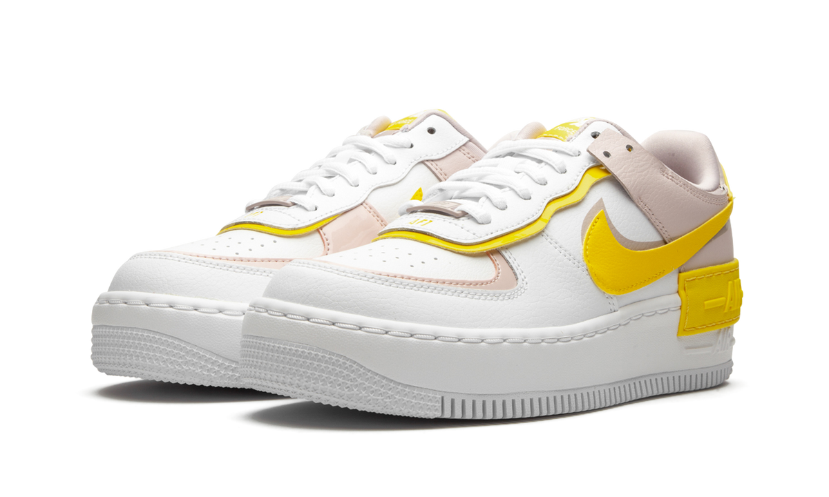 Nike Air Force 1 Low Shadow White Barely Rose Speed Yellow