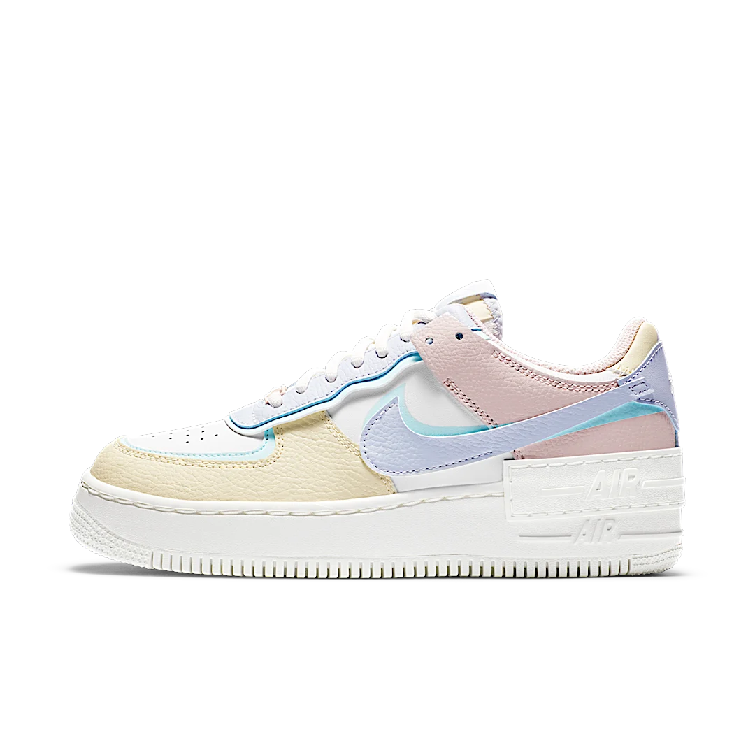 Nike Air Force 1 Low Shadow White Glacier Blue Ghost, Summit White/Glacier Blue-Fossil-Ghost (CI0919-106)