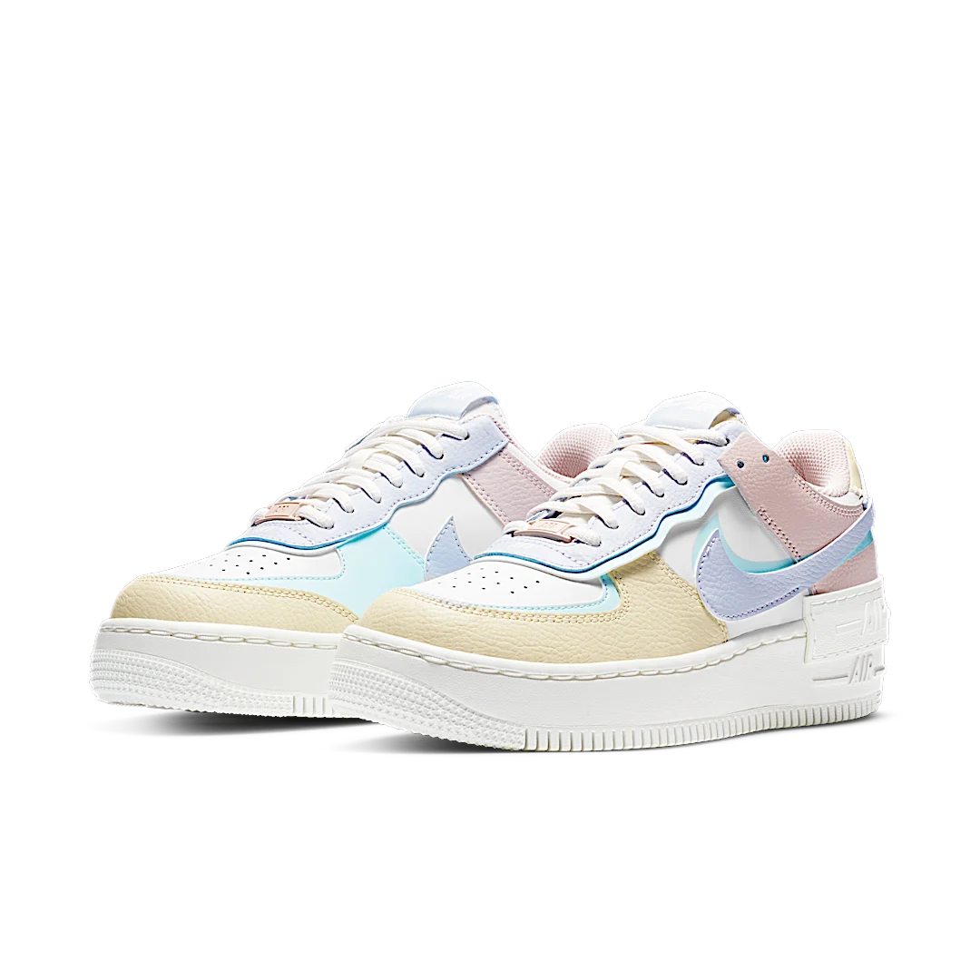 Nike Air Force 1 Low Shadow White Glacier Blue Ghost, Summit White/Glacier Blue-Fossil-Ghost (CI0919-106)