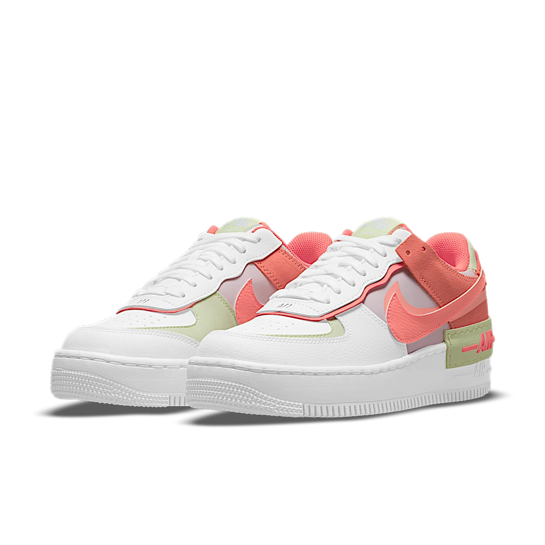 Nike Air Force 1 Low Shadow White Magic Ember, White/Crimson Bliss/Lime Ice/Magic Ember (CI0919-110)