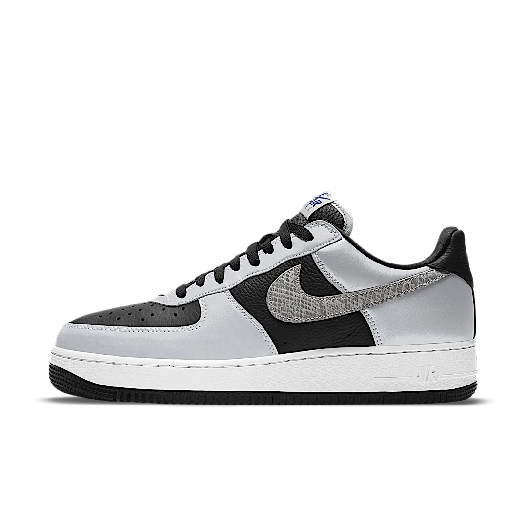Nike Air Force 1 Low Silver Snake (2021), Black/Silver-Black (DJ6033-001)