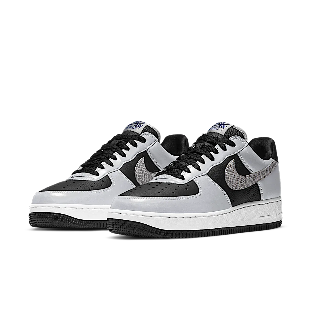 Nike Air Force 1 Low Silver Snake (2021), Black/Silver-Black (DJ6033-001)