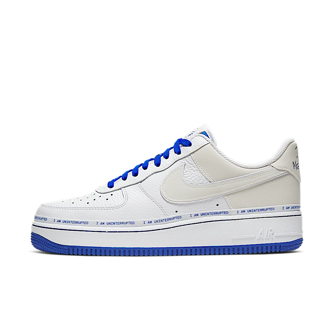 Nike Air Force 1 Low Uninterrupted More Than an Athlete, White/White-Game Royal (CQ0494-100)