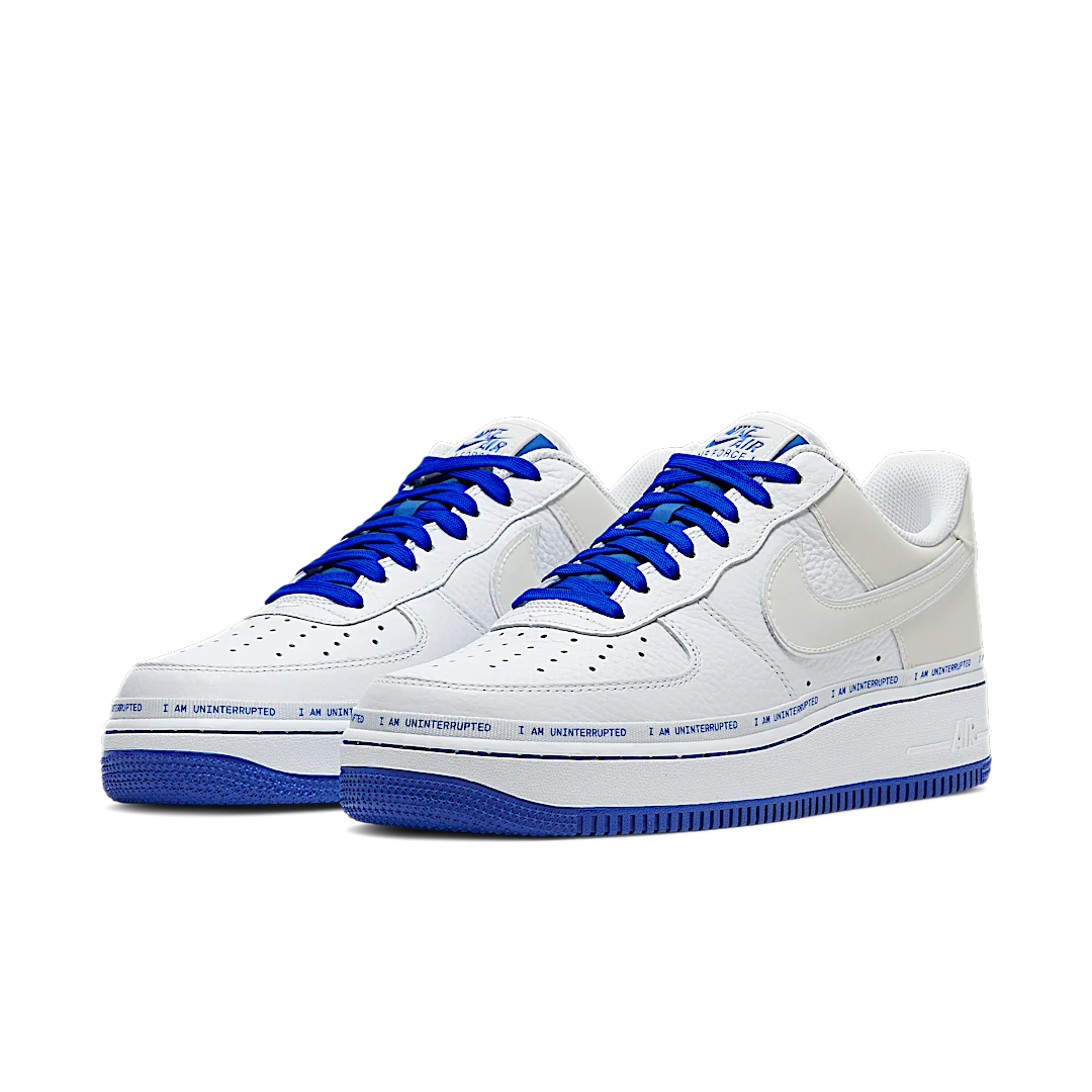 Nike Air Force 1 Low Uninterrupted More Than an Athlete, White/White-Game Royal (CQ0494-100)