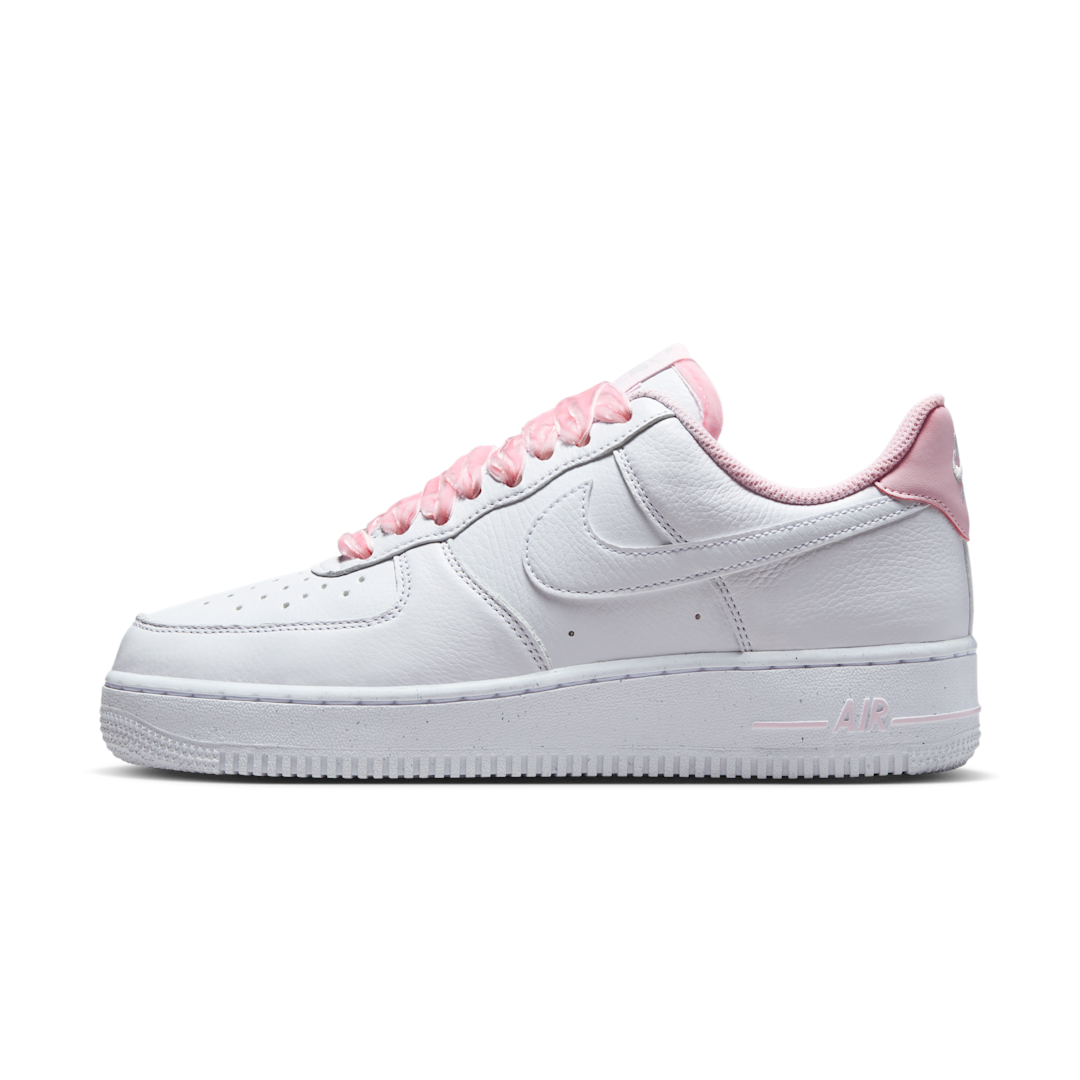 Nike Air Force 1 Low Vintage Pink Foam Velvet Laces, Pink Foam/Grey Fog/Metallic Silver/White (HV4403-601)