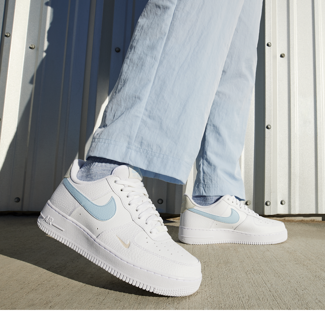 Nike Air Force 1 Low White Light Armory Blue Mini Swoosh
