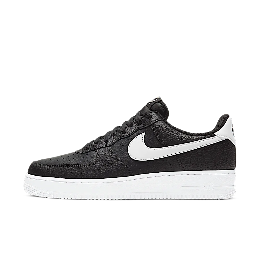 Nike Air Force 1 Low '07 Black White Pebbled Leather, Black/White (CT2302-002)