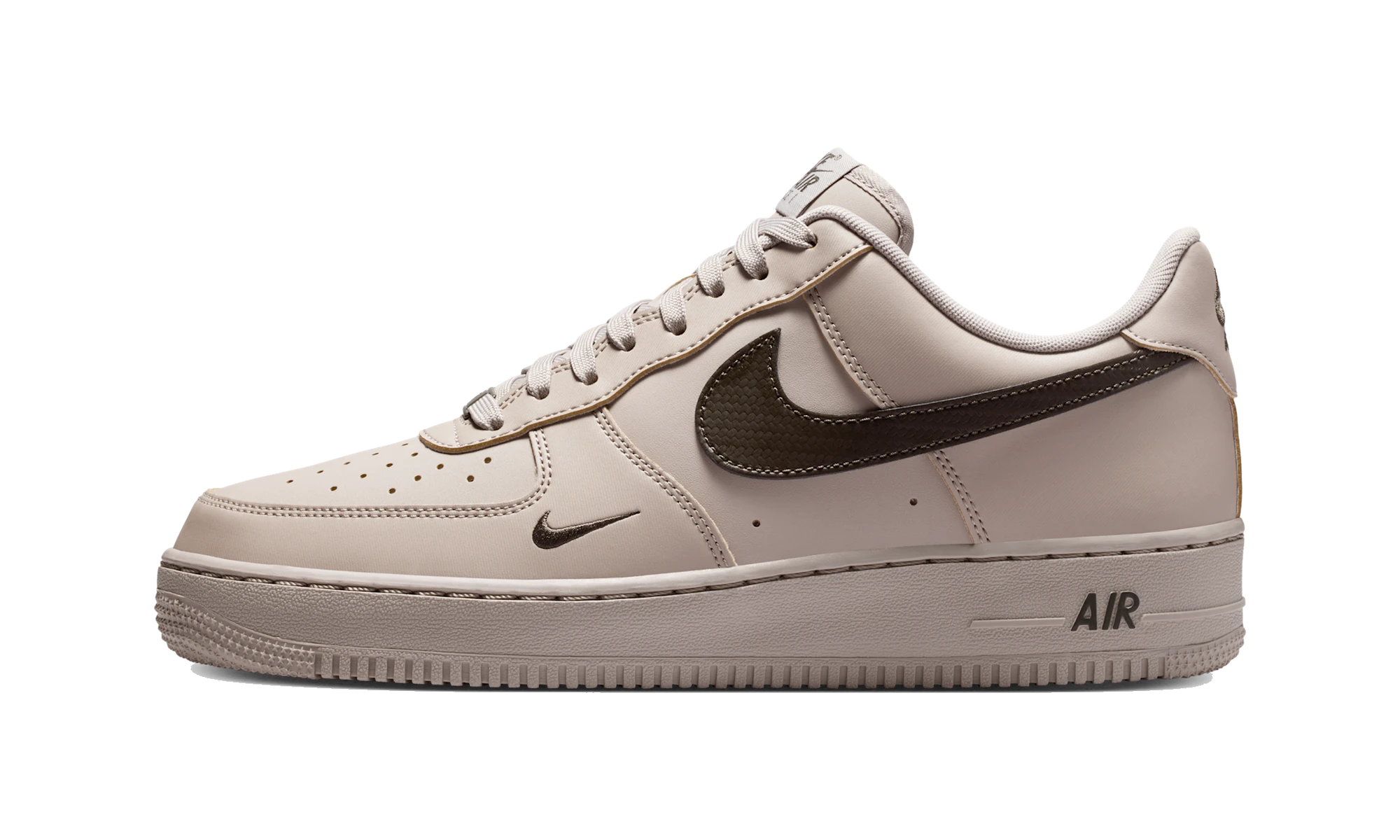 Nike Air Force 1 Low '07 Carbon Fiber Swoosh College Grey Newsprint