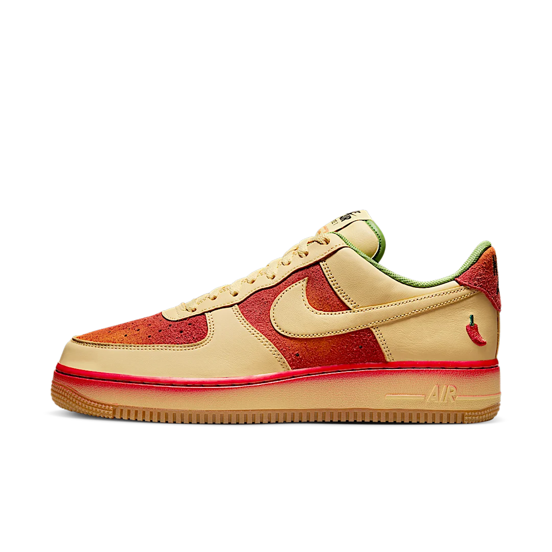 Nike Air Force 1 Low '07 Chili Pepper, Lemon Wash/Lemon Wash-University Red (DZ4493-700)