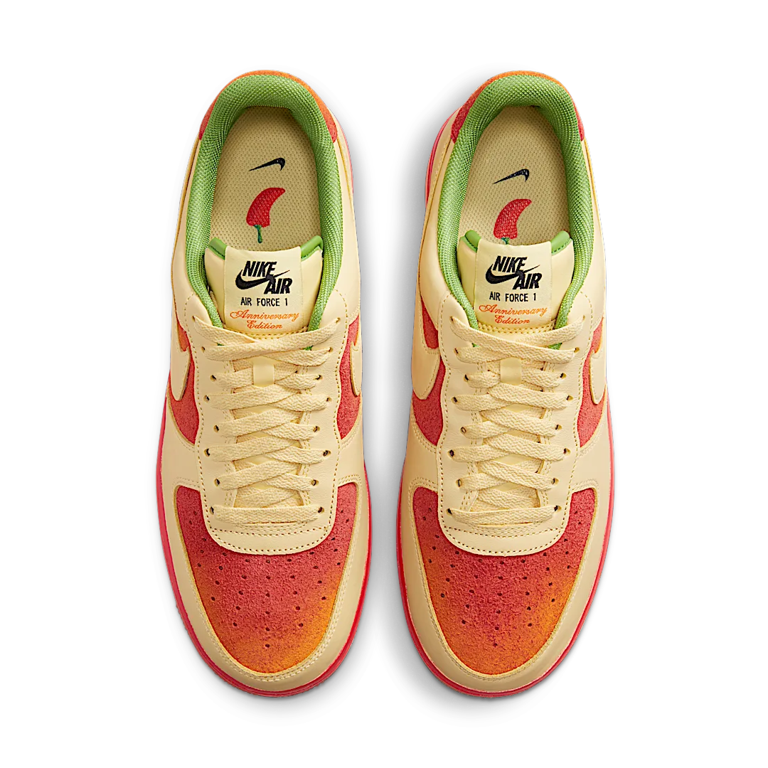 Nike Air Force 1 Low '07 Chili Pepper, Lemon Wash/Lemon Wash-University Red (DZ4493-700)