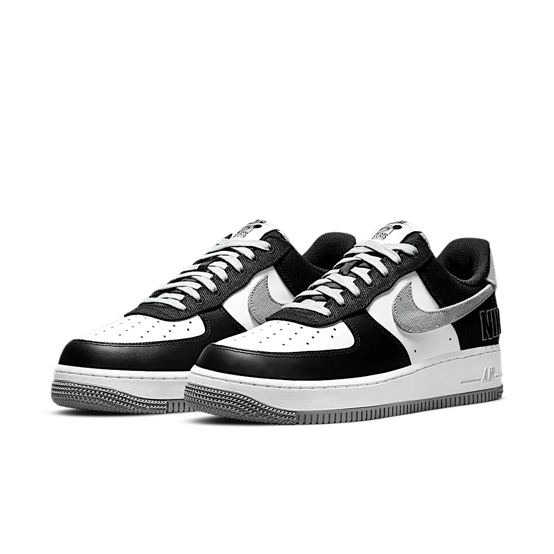 Nike Air Force 1 Low '07 EMB Raiders Black White, Black/Flat Silver-White (CT2301-001)