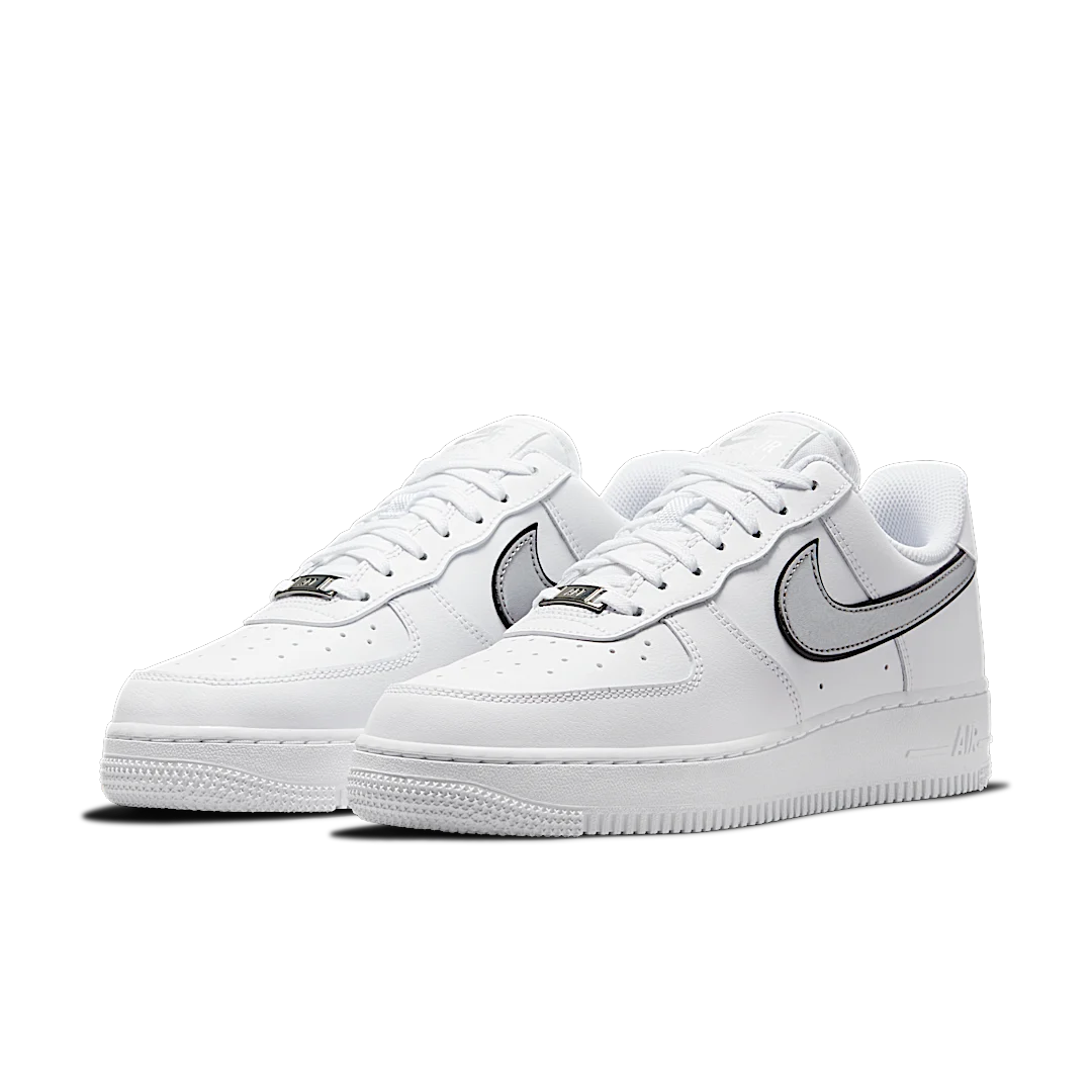 Nike Air Force 1 Low '07 Essential White Metallic Silver Black, White/Black/Metallic Silver (DD1523-100)