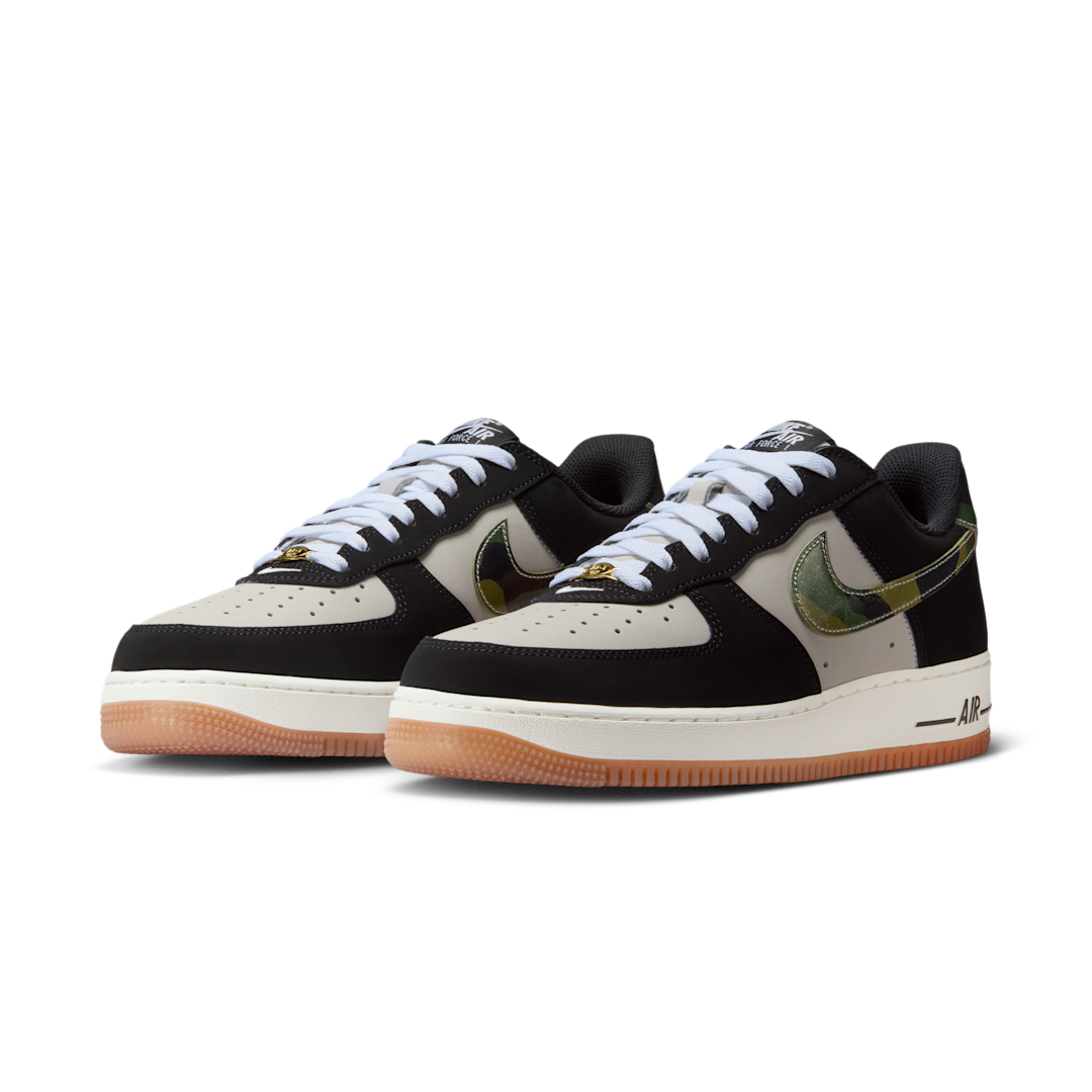 Nike Air Force 1 Low '07 LV8 Black Patent Camo Swoosh
