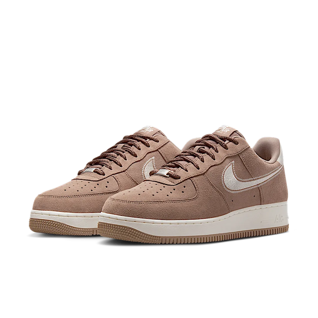 Nike Air Force 1 Low '07 LV8 Mink Brown Embroidered Swoosh, Mink Brown/Sail (HJ4465-200)