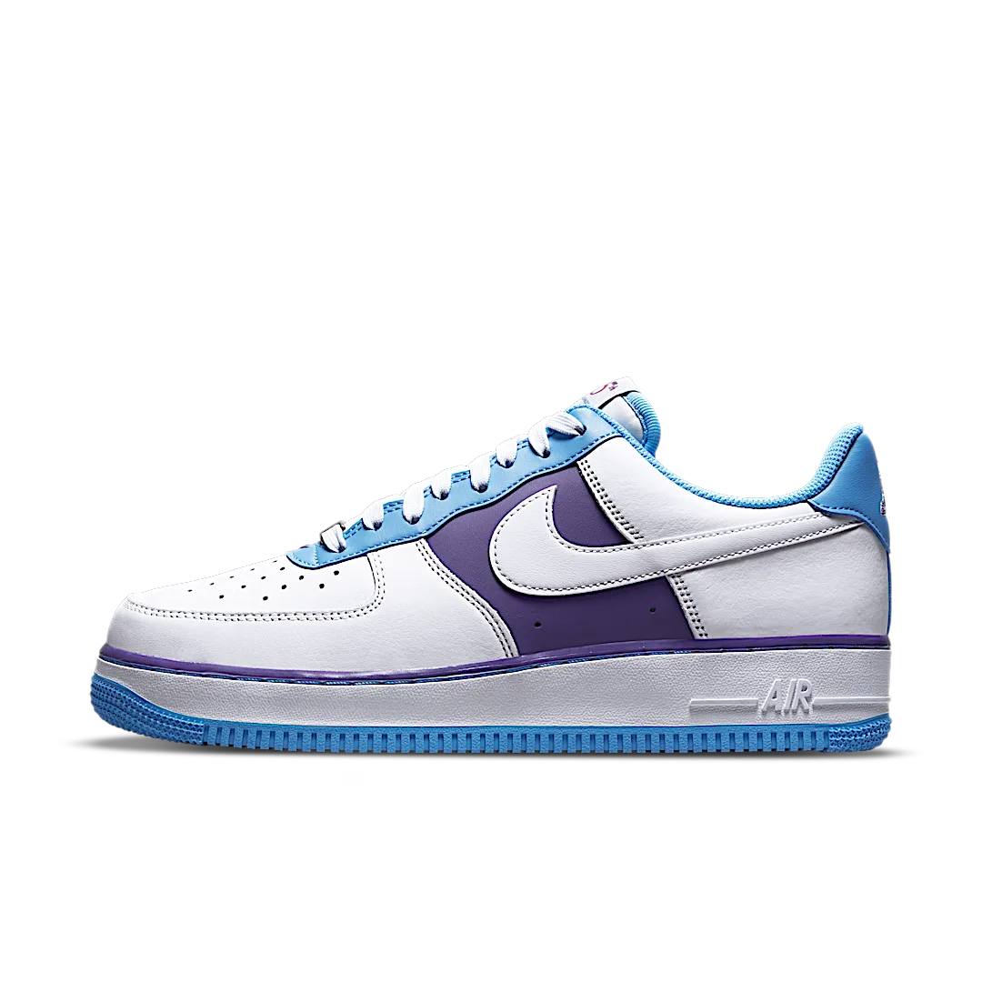 Nike Air Force 1 Low '07 LV8 NBA 75th Anniversary Lakers, White/Coast/Field Purple/White (DC8874-101)