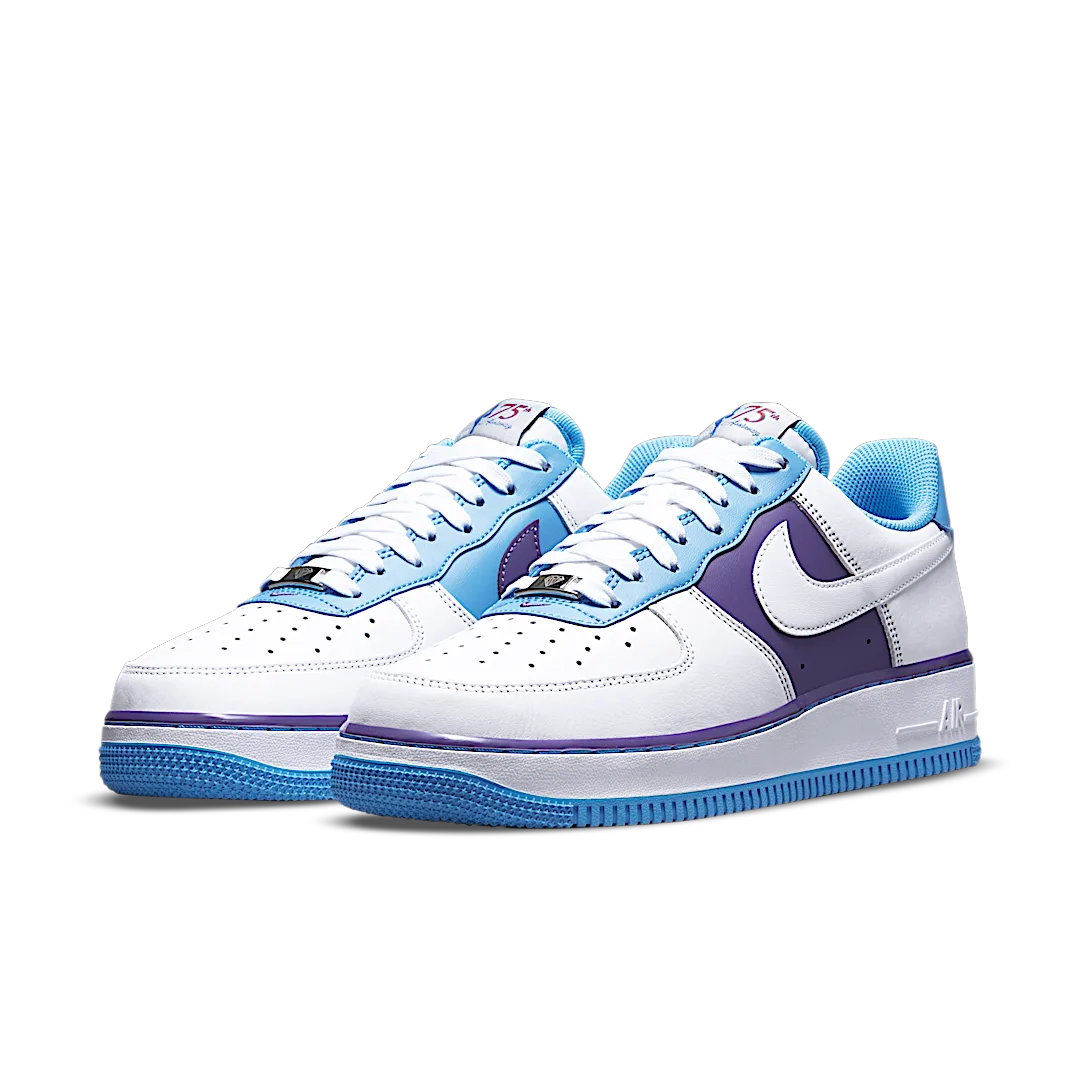Nike Air Force 1 Low '07 LV8 NBA 75th Anniversary Lakers, White/Coast/Field Purple/White (DC8874-101)