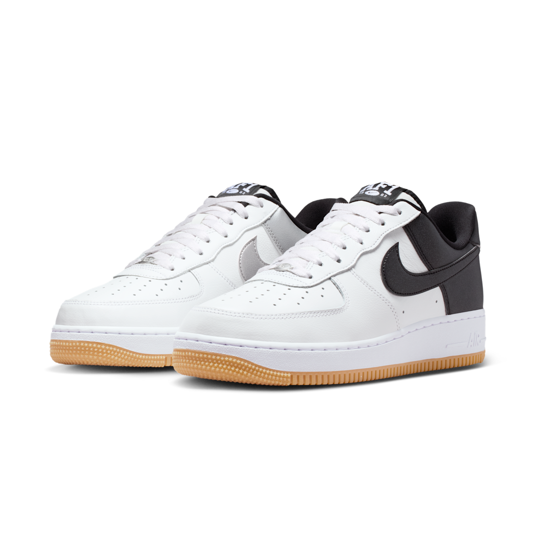 Nike Air Force 1 Low '07 LV8 White Black Metallic Silver