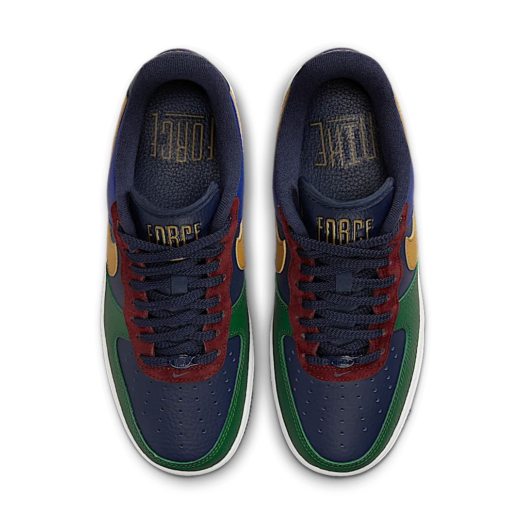 Nike Air Force 1 Low '07 LX Command Force Obsidian Gorge Green, Gorge Green/Gold Suede/Obsidian (DR0148-300)