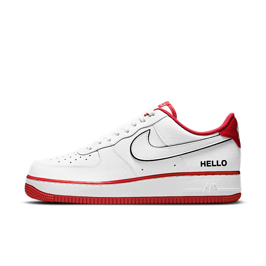 Nike Air Force 1 Low '07 LX Hello, White/University Red/Black/White (CZ0327-100)