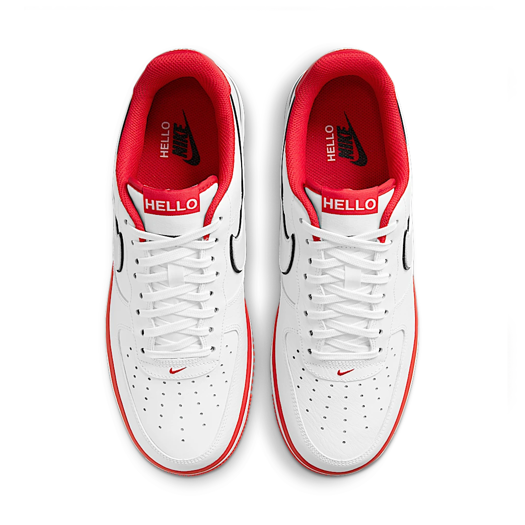 Nike Air Force 1 Low '07 LX Hello, White/University Red/Black/White (CZ0327-100)