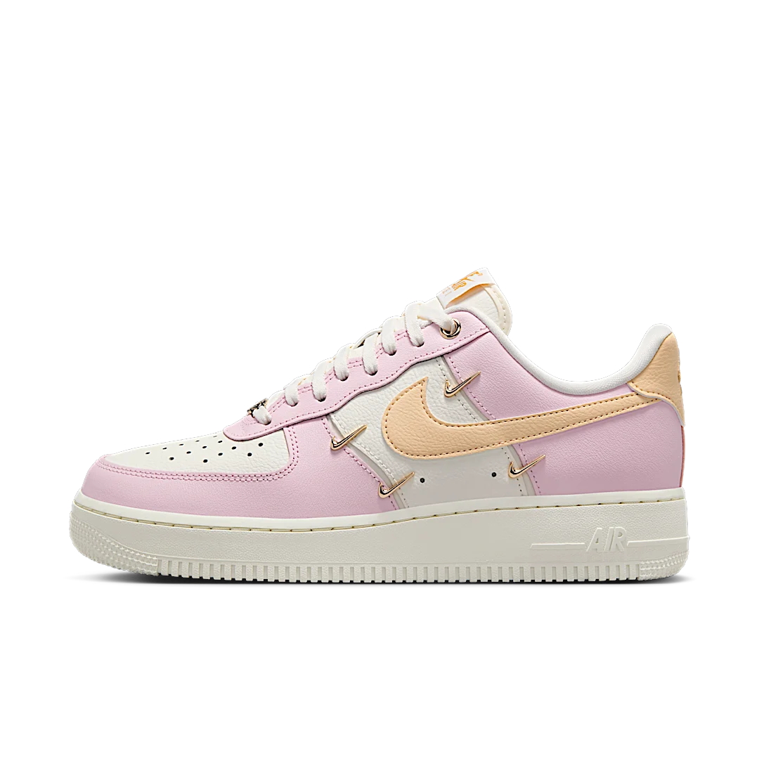 Nike Air Force 1 Low '07 LX Pink Foam Mini Swoosh, Pink Foam/Sail/Metallic Gold/Pale Vanilla (IB2574-600)
