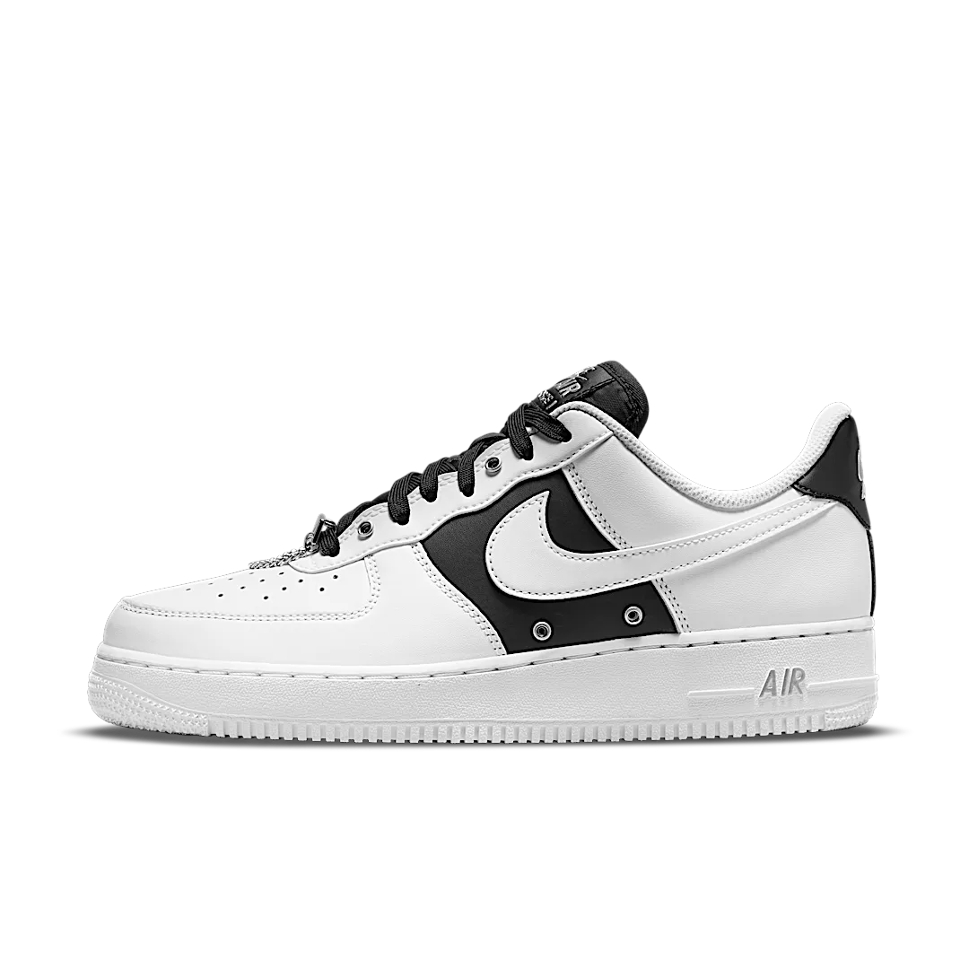 Nike Air Force 1 Low '07 PRM Silver Chain, White/Black-Metallic Silver-White (DA8571-100)