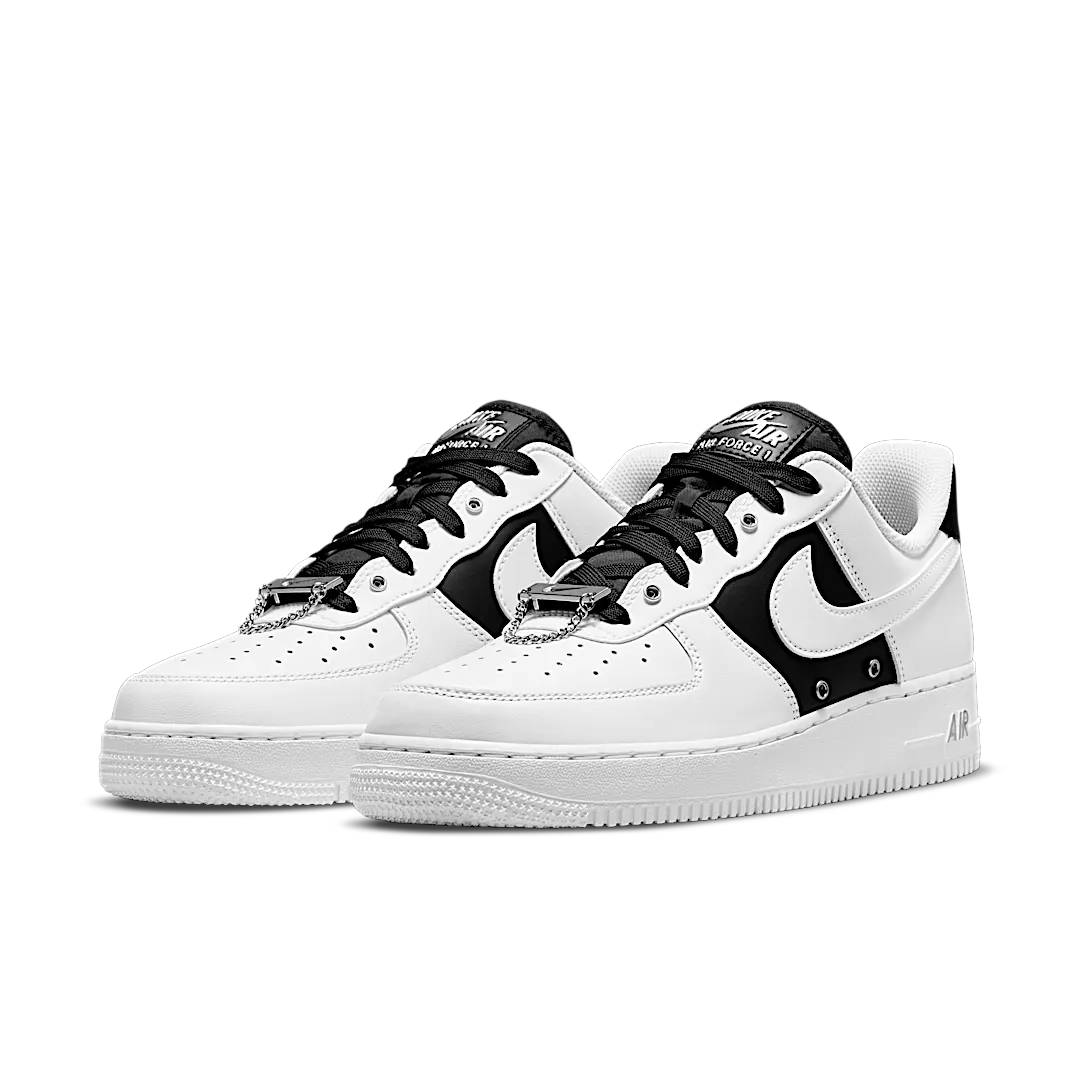 Nike Air Force 1 Low '07 PRM Silver Chain, White/Black-Metallic Silver-White (DA8571-100)