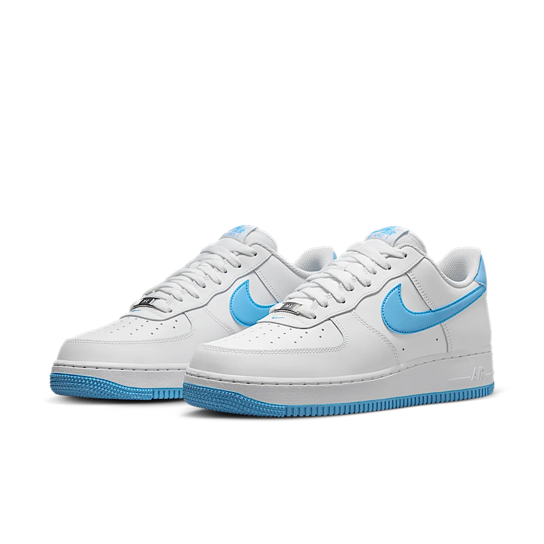 Nike Air Force 1 Low '07 White Aquarius Blue, White/White/Aquarius Blue (FQ4296-100)