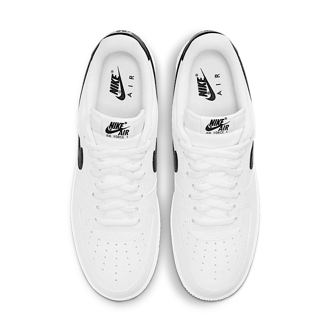 Nike Air Force 1 Low '07 White Black Pebbled Leather, White/Black (CT2302-100 / CT3839-100)