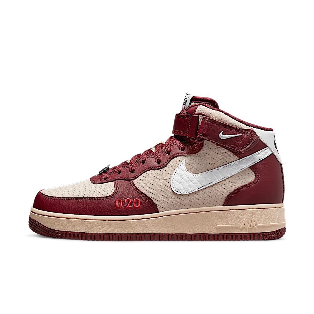 Nike Air Force 1 Mid London, Team Red/White-Pearl White-Black (DO7045-600)