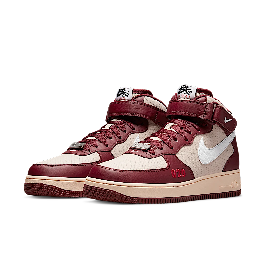 Nike Air Force 1 Mid London, Team Red/White-Pearl White-Black (DO7045-600)