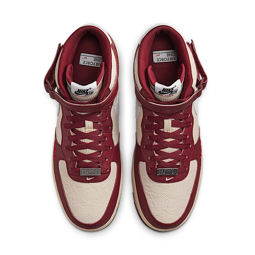 Nike Air Force 1 Mid London, Team Red/White-Pearl White-Black (DO7045-600)