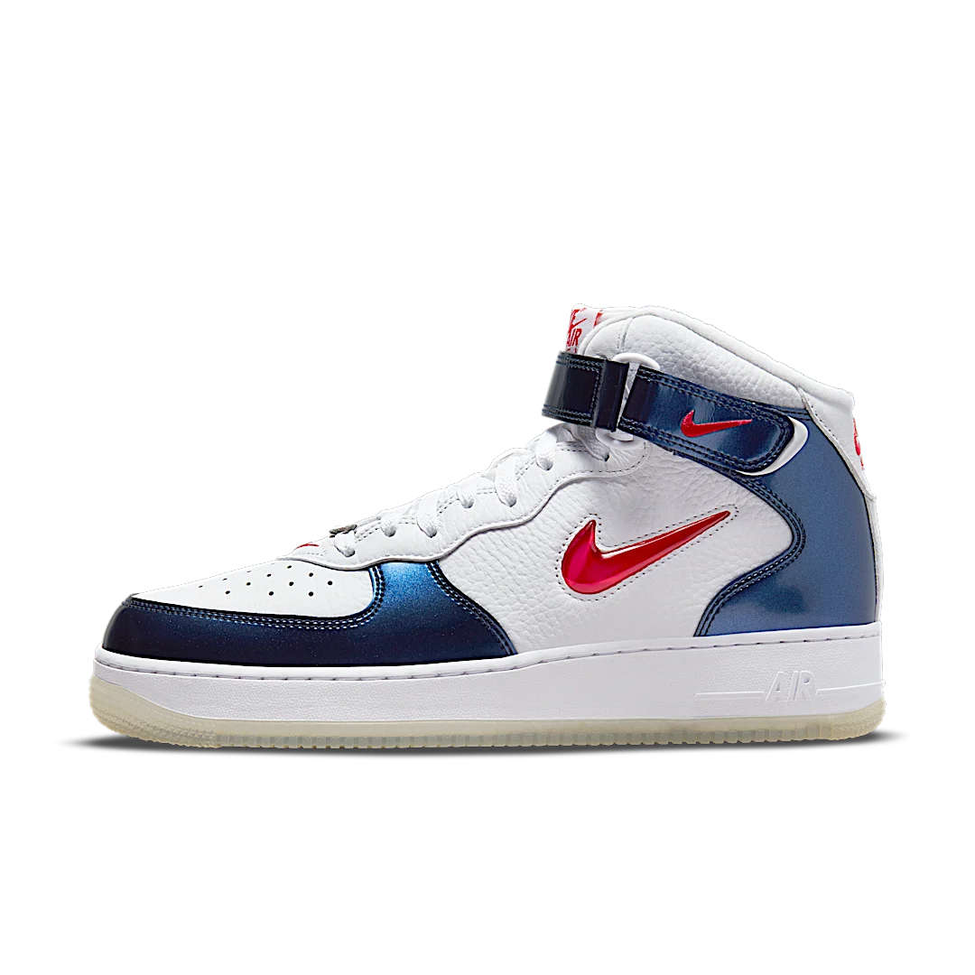 Nike Air Force 1 Mid QS Independence Day, White/University Red/Midnight Navy/White (DH5623-101)