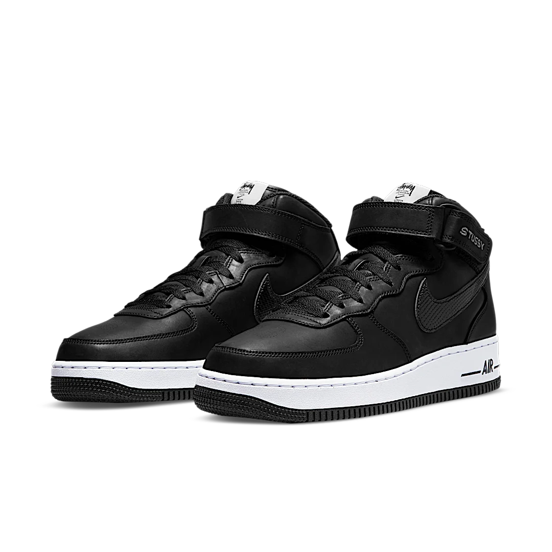 Nike Air Force 1 Mid Stussy Black White
