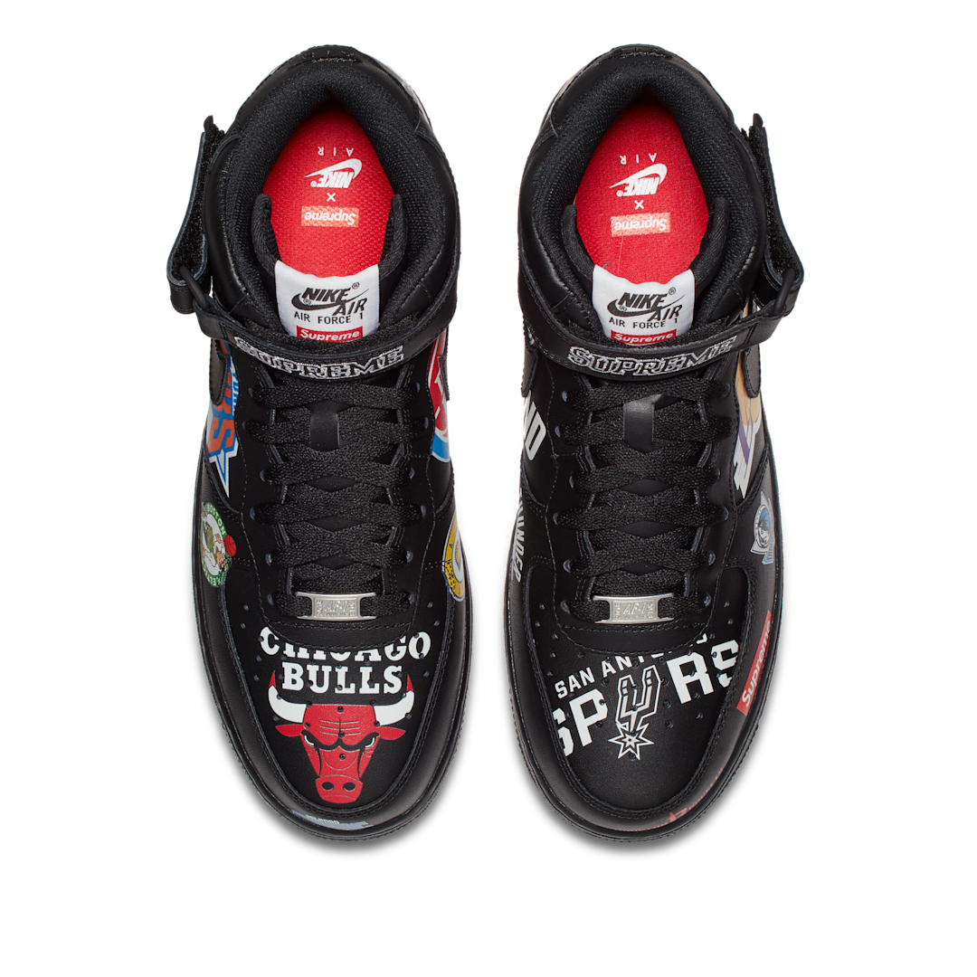 Nike Air Force 1 Mid Supreme NBA Black - Sneak