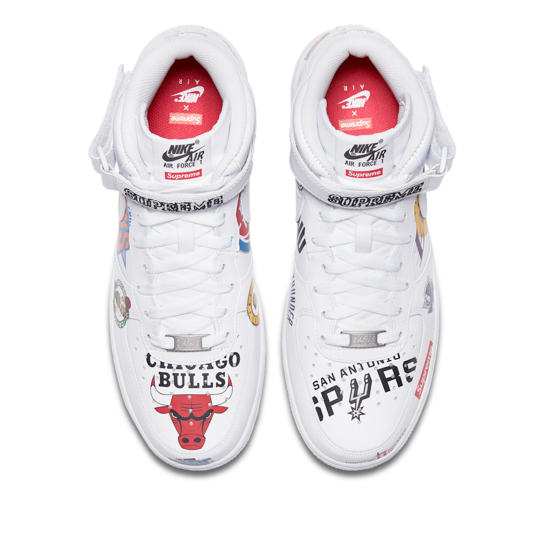 Nike Air Force 1 Mid Supreme NBA White - Sneak