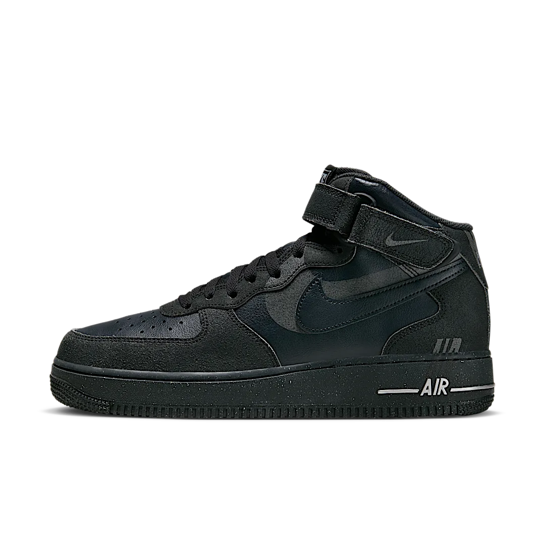 Nike Air Force 1 Mid '07 LX Halloween (2022), Off Noir/Off Noir-Black-Light Smoke Grey (DQ7666-001)