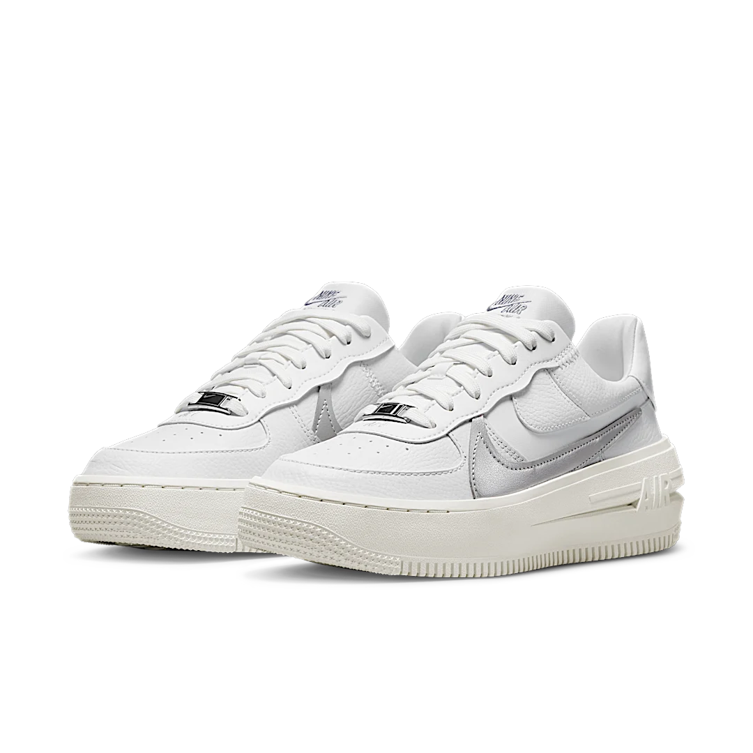 Nike Air Force 1 PLT.AF.ORM Summit White Metalic Silver, Summit White/Sail/Wolf Gray/Metallic Silver (DJ9946-101)