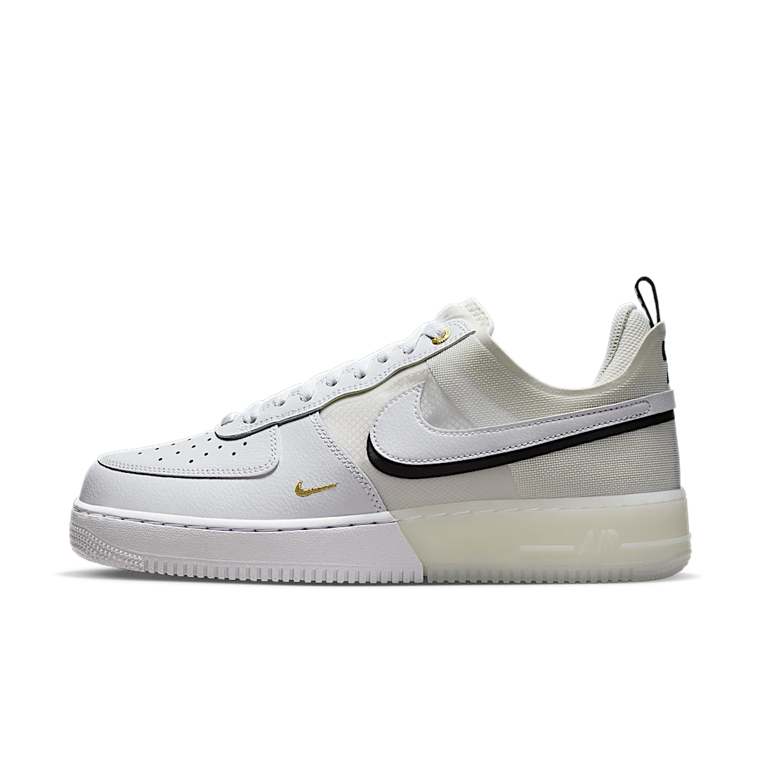 Nike Air Force 1 React 40th Anniversary Sail Gold (2022), White/Sail/Black/White (DQ7669-100)