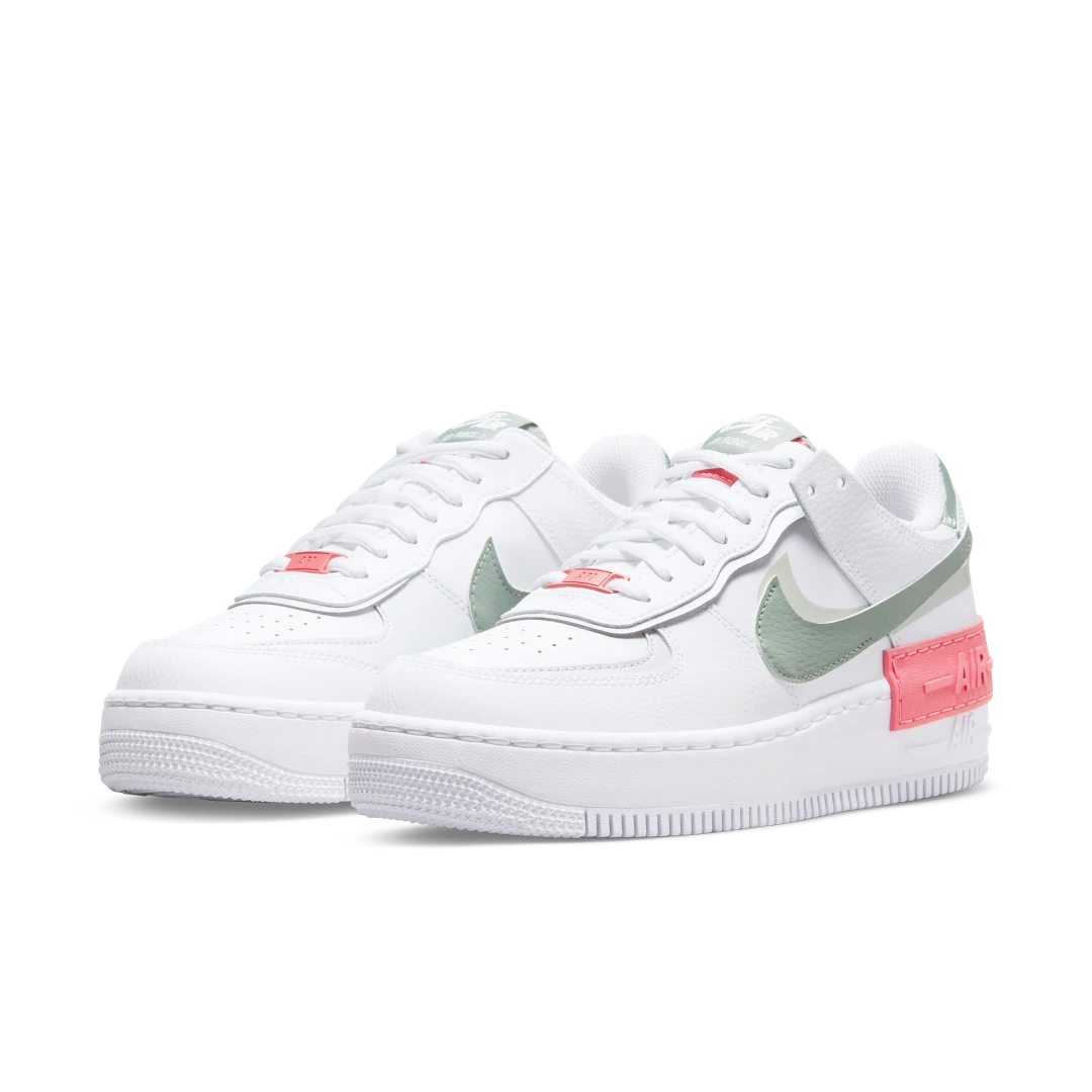Nike Air Force 1 Shadow Archeo Pink, White/Jade Smoke-Seafoam-Archeo Pink (CI0919-112)