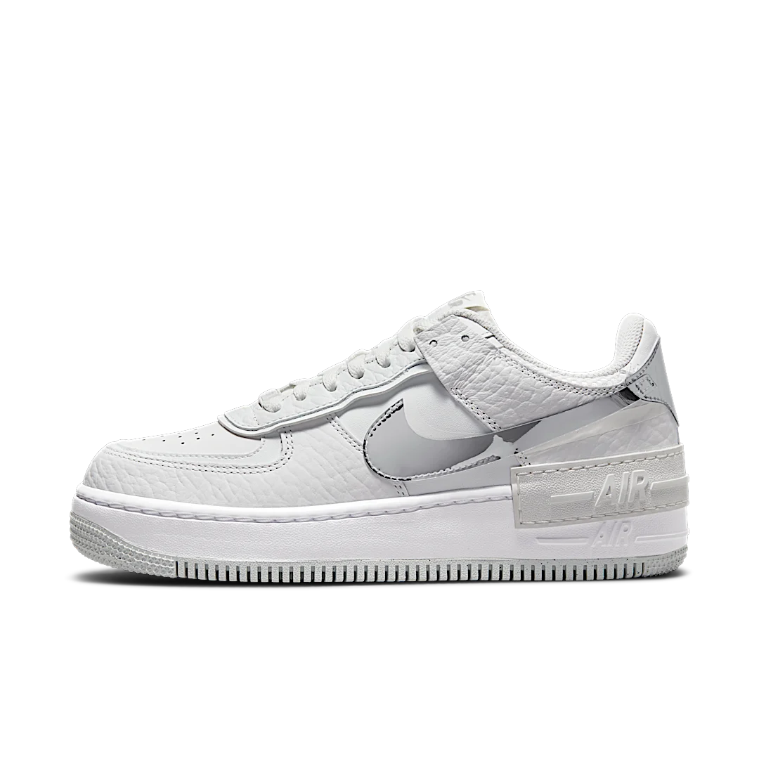 Nike Air Force 1 Shadow White Chrome, White/Chrome (DQ0837-100)