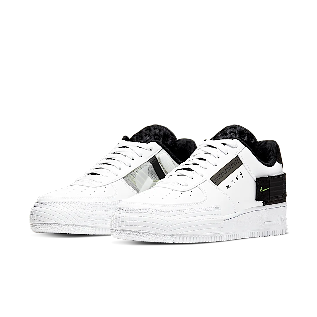 Nike Air Force 1 Type White Black Volt, White/Black-White-Volt (AT7859-101)