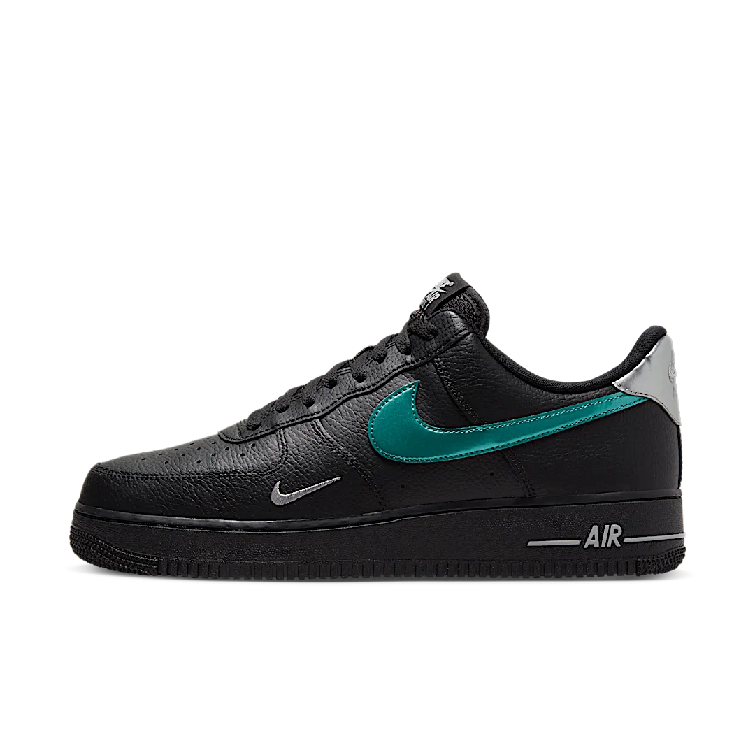 Nike Air Force 1 '07 Low Black Blue Lightning, Black/Wolf Grey/Metallic Silver (FD0654-001)